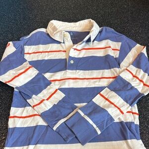 Crewcuts Blue, White, Red Striped Polo Shirt, Size 10-11